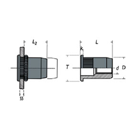 Insert Cranté M10 L - Gfix