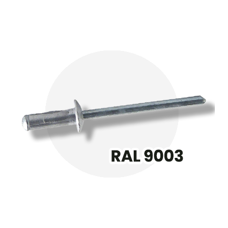 Rivet 4X12 Blanc de sécurité Ral9003 - Gfix