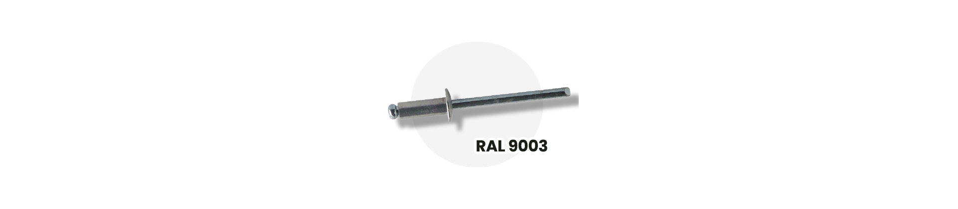 Rivet 4.8X25 Blanc de sécurité Ral9003 - Gfix