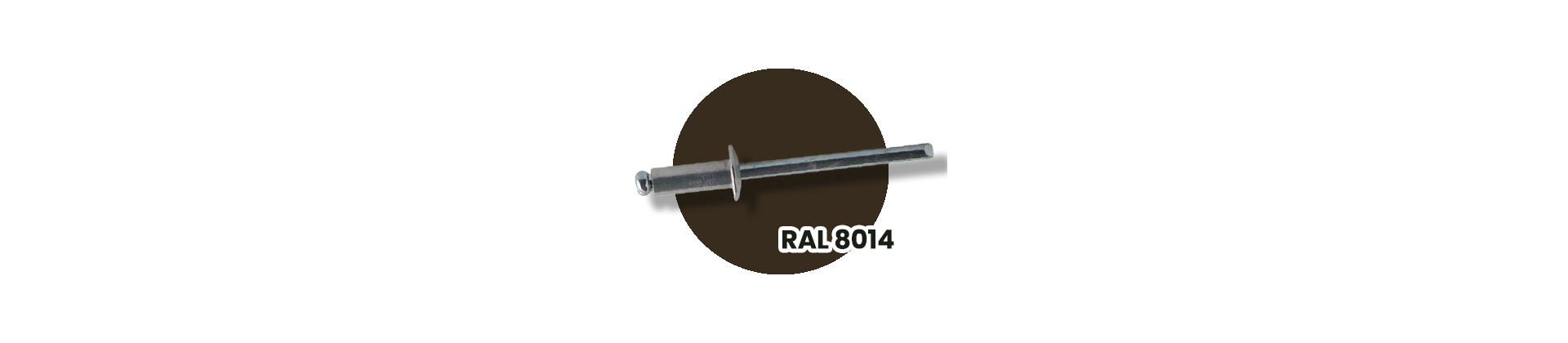 G Fix Rails Rivet 4.8X12 Brun Ral8014 - Gfix
