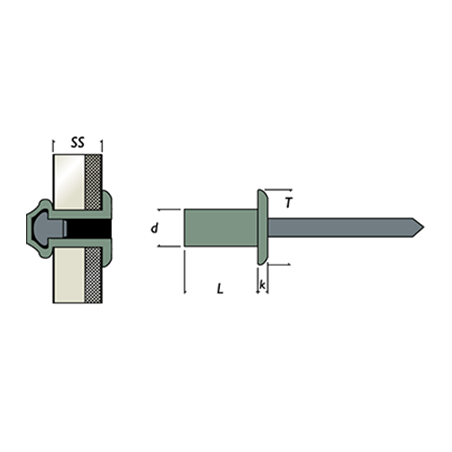 Rivet Etanche 4.8X14 - Gfix