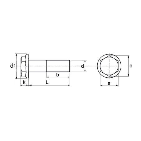 Vis M12X45 8.8 à embase crantée DIN 6921 - Gfix