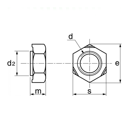 Ecrou à Souder Acier M5 DIN 929