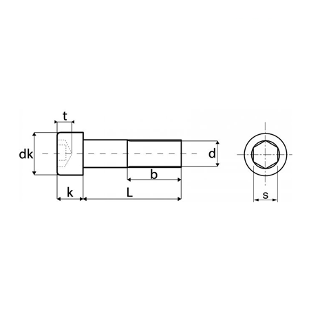 Vis CHC Tête Cylindrique 10X50 Blanc 8.8 DIN 912 - Gfix