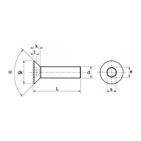 Vis FHC 10X35 Blanc DIN 7991 - Gfix