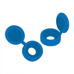 Cache rivet plastique bleu plaque d'immatriculation
