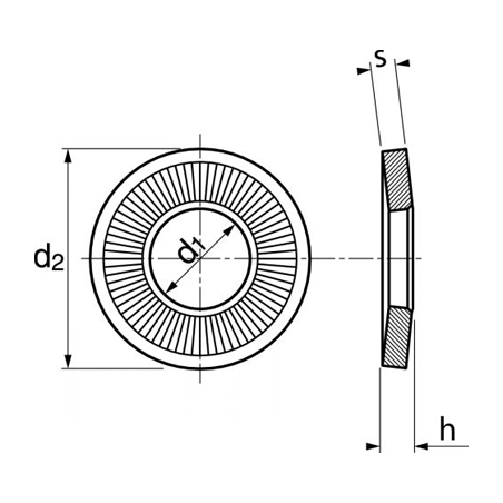 Rondelle Contact Inox 8X22X1.6 NFE 25511