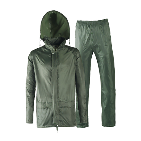 Ensemble de pluie PVC vert XL