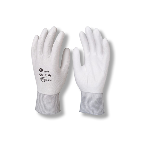 Gants tricot polyamide blanc T10