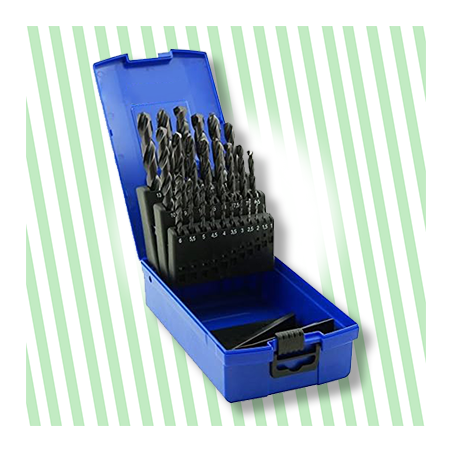 Coffret de 25 forets HSS laminés de 1 mm à 13 mm