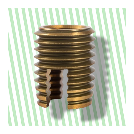 Insert fileté autotaraudeur pour Bois - Laiton 2.5X4.5X6 - Intervis