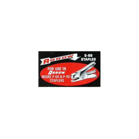Agrafes S66 Arrow 5 mm - 12 boîtes de 1000 agrafes Agrafes S66 Arrow 5 mm - 12 boîtes de 1000 agrafes
