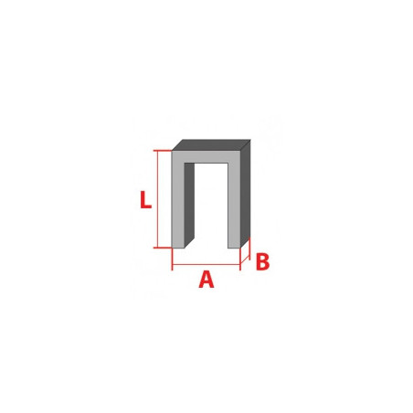 Agrafe bois et dérivés type D 10.6X6 mm - 1144 agrafes