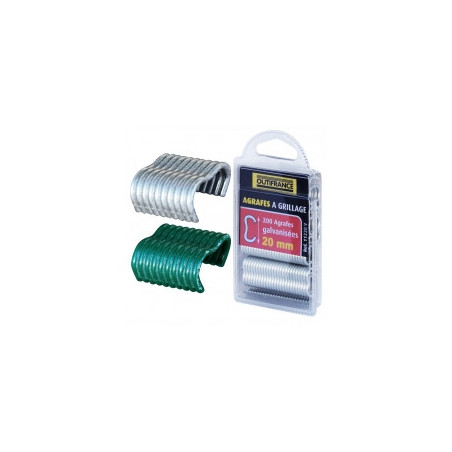 Agrafe pour grillage plastifiée 16 mm - 250 agrafes