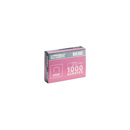 Agrafe bébé cuivrée Rapid 4 mm - 1000 agrafes