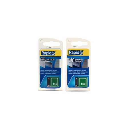 Agrafe bois et dérivés N°140 Rapid en Inox 10 mm - 650 agrafes