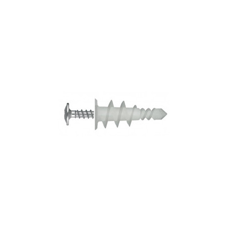 Cheville autoforeuse pour plaque de plâtre sans perçage 20 mm avec vis de Ø4.5X30 mm - 100 chevilles Cheville autoforeuse pour plaque de plâtre sans perçage 20 mm avec vis de Ø4.5X30 mm - 100 chevilles