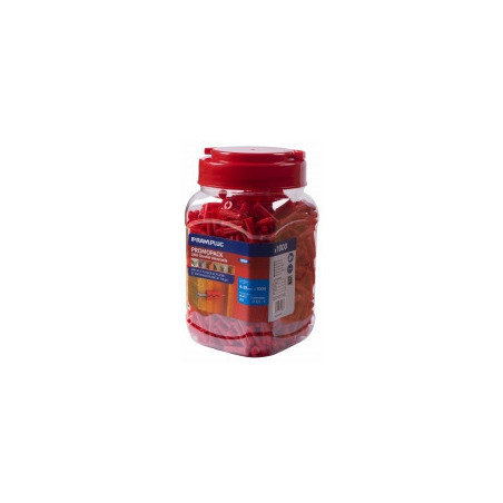 Cheville universelle tout terrain rouge de 28 mm pour vis de Ø3.5 à 5 mm - 200 chevilles