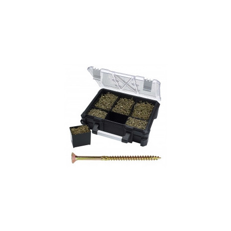 Pack de 1200 vis à bois avec valise organiseur Pack de 1200 vis à bois avec valise organiseur