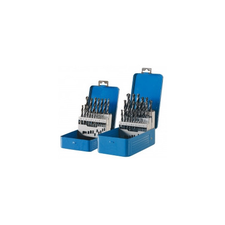 Coffret de 19 forets HSS laminés de 1 mm à 10 mm