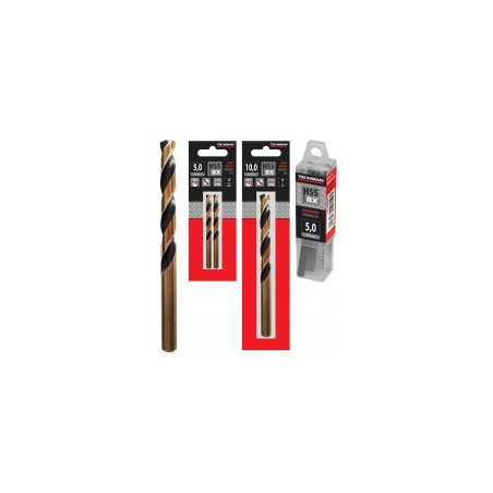Foret HSS taillé meulé 1 à 10 mm par 1-2 mm - Jeu de 19 - BX135° Foret HSS taillé meulé 1 à 10 mm par 1-2 mm - Jeu de 19 - BX135°