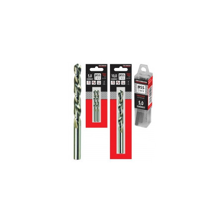 Foret HSS taillé meulé 4 mm - 75-43 mm - Jeu de 2 - WX118° Foret HSS taillé meulé 4 mm - 75-43 mm - Jeu de 2 - WX118°