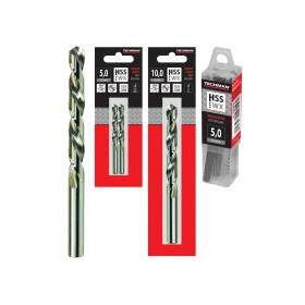Foret HSS taillé meulé 12 mm - 151-101 mm - Jeu de 5 - WX118°