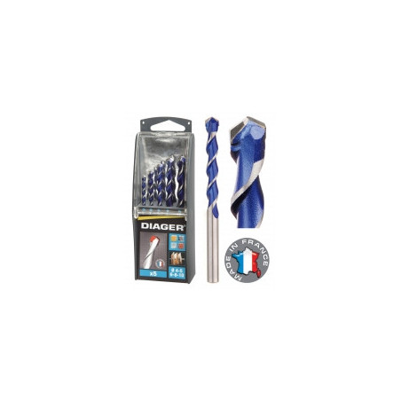 Foret multi-matériaux de 4 à 10 mm - Jeu de 5 Foret multi-matériaux de 4 à 10 mm - Jeu de 5