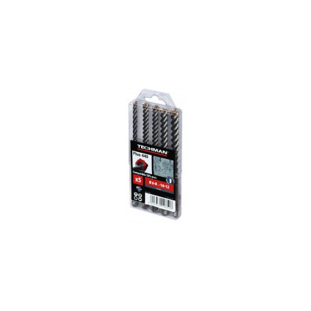 Foret béton de 6 à 12 mm - Jeu de 5 - SDS+ - Plus440