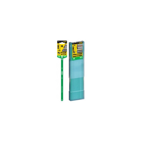 10 Lames de scie métaux HCS 24 TPI 10 dents