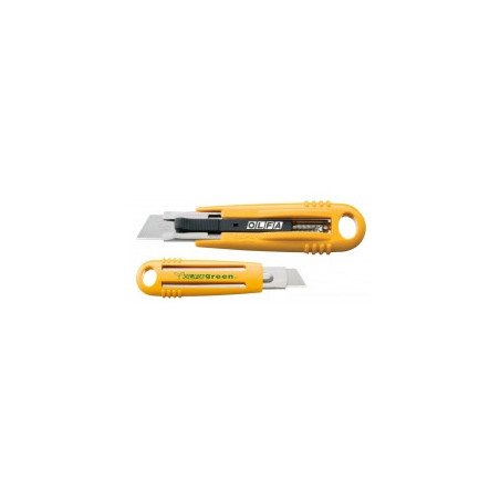 Couteau auto-retractable ambidextre Green