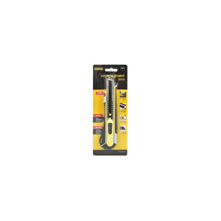 Cutter de sécurité 18 mm double fonction