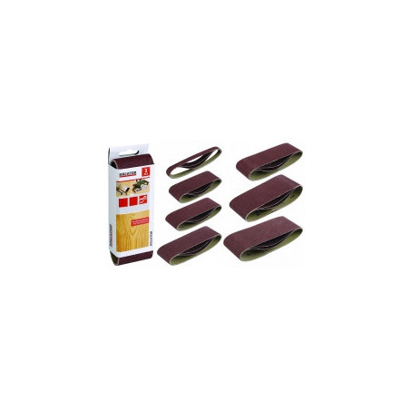 Bande abrasive sans fin 60X400 mm grain 80 - Lot de 3