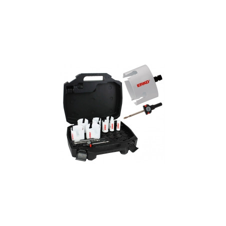 Scie cloche carbure Mult imatériaux de Ø22 à 76 mm - Coffret de 8