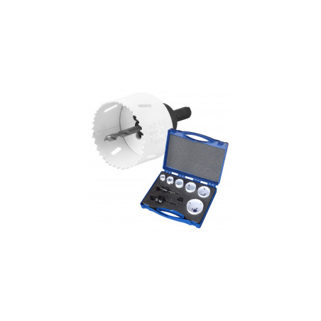 Scie cloche HSS Bi-Metal de Ø22 à 65 mm- Coffret de 6