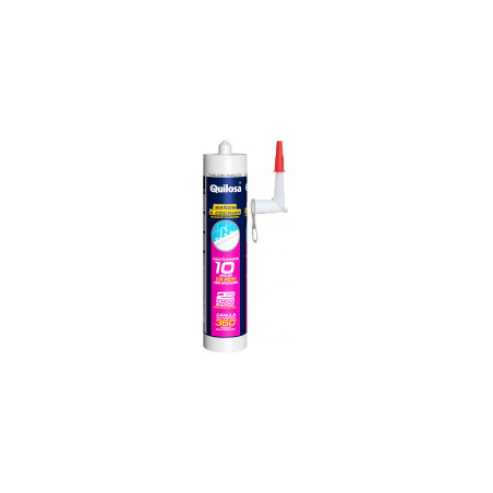 Mastic silicone blanc 280 ml sanitaire acide