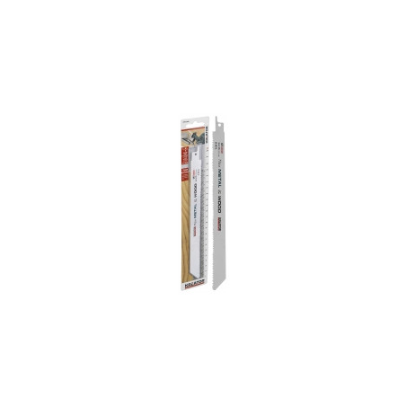Lame scie sabre pour bois avec métal 225 mm - 2 lames Lame scie sabre pour bois avec métal 225 mm - 2 lames