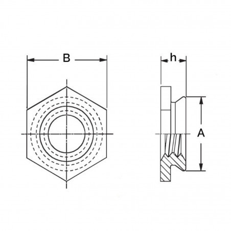Ecrou a sertir Plat Inox M4-1 Inox MAX 2.3 Ecrou a sertir Plat Inox M4-1 Inox MAX 2.3
