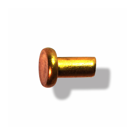 Rivet a frapper Cuivre Tête Plate 3X20 NFE 27151