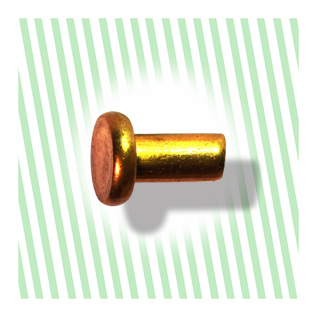 Rivet a frapper Cuivre Tête Plate 3X20 NFE 27151