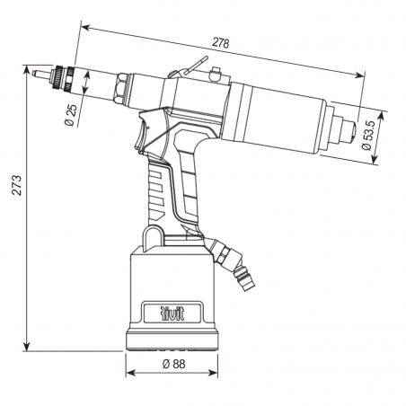 Sertisseuse Pneumatique Rivit RIV920 M3 à M8 - Gfix