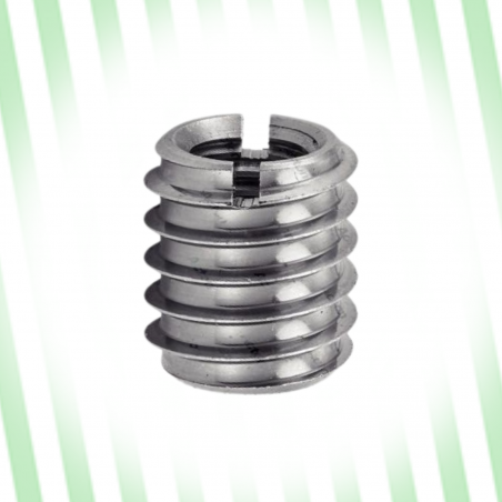 Insert fileté Bois et Plastique Inox M5X8X10
