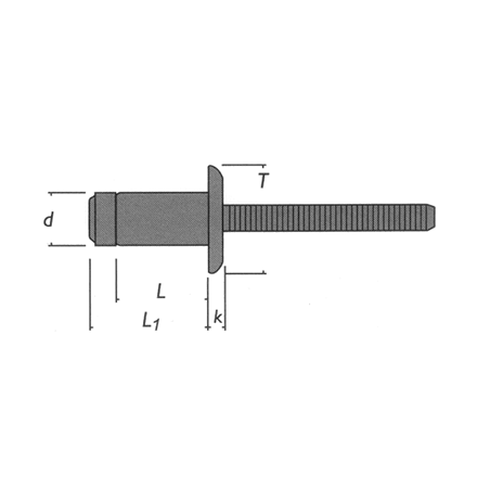 Rivet Lockriv 6.4X14.5 - Gfix